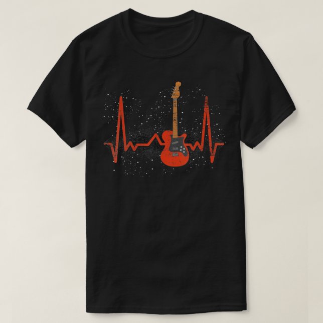 Camiseta Bass Musical do Instrumento Musical de Batimento C (Frente do Design)