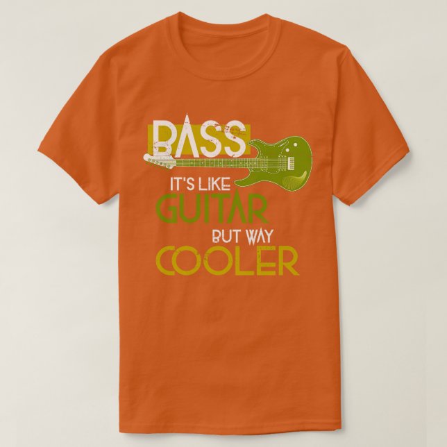 Camiseta Bass Musical Gift Rock Bass Guitarra (Frente do Design)