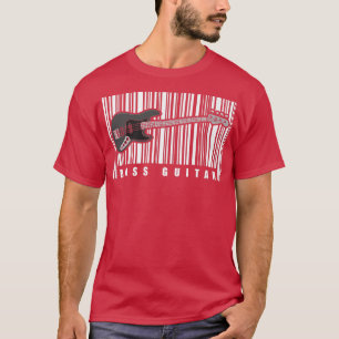 Camiseta Bass Player Código de Barras Músico Músico Músico 