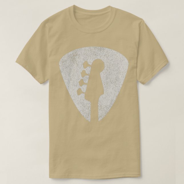 Camiseta Bass Player Guitar Pick  (Frente do Design)