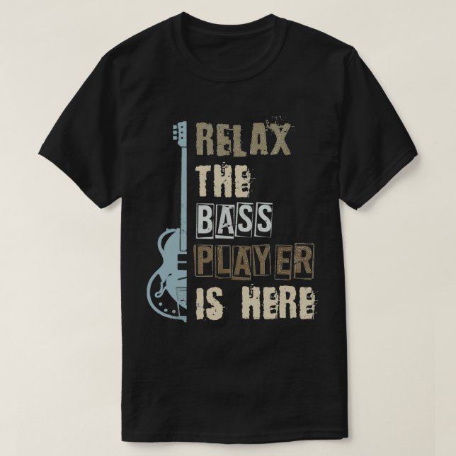 Camiseta Bass Player Guitarista Gift Música Bass Guitarra  (Frente do Design)