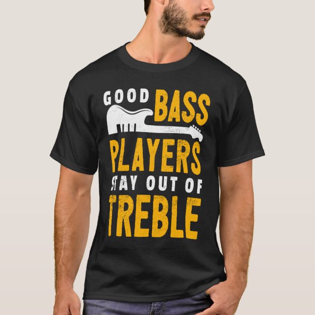 Camiseta Bass Player Pun Bassist Joke Electric Bass (Frente)