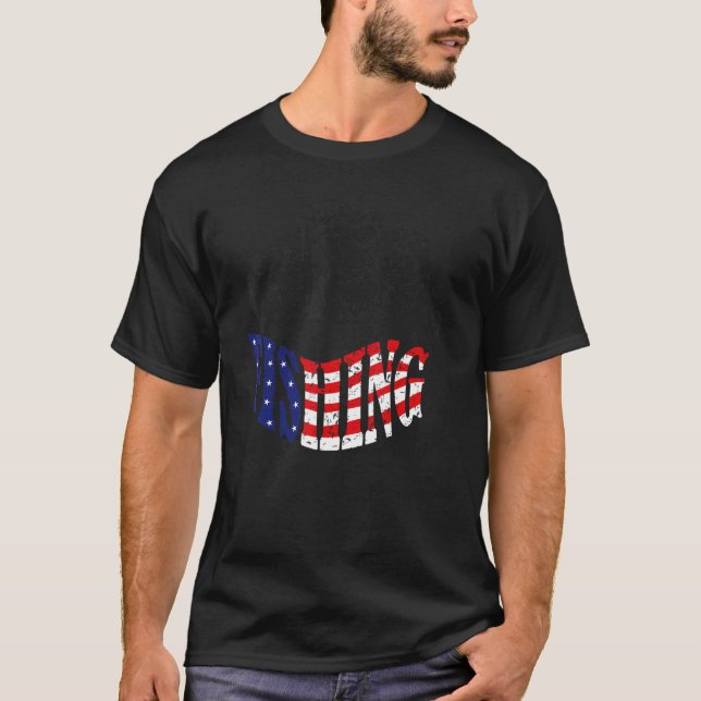 Camiseta Bass Silhouette USA Fish Bass Hunter 1 (Frente)