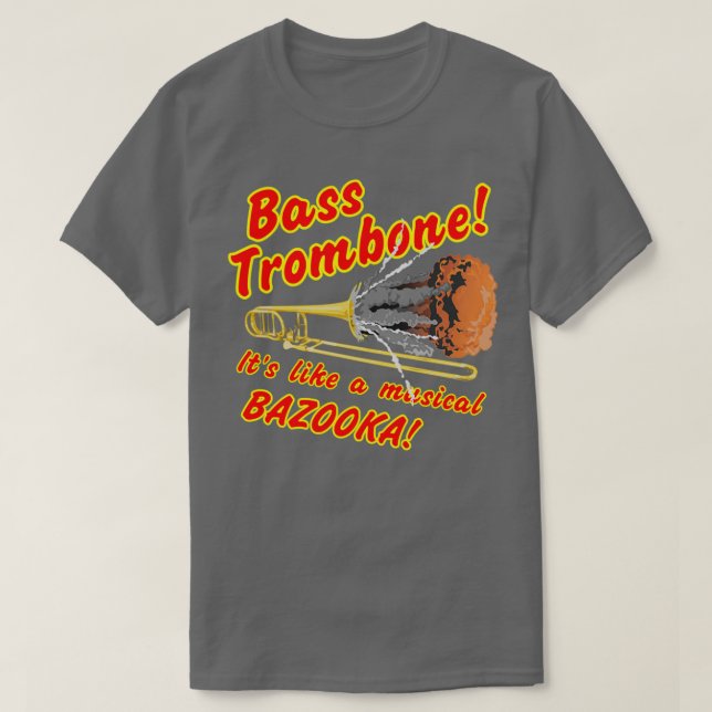 Camiseta Bass Trombone Musical Bazooka (Frente do Design)