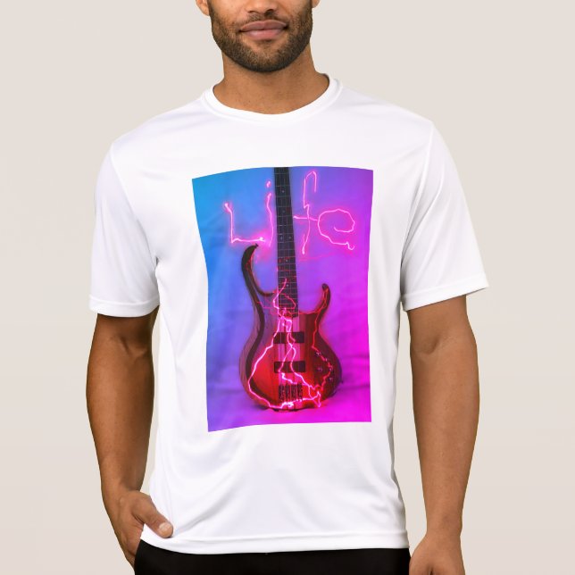 Camiseta Bass, Vida colorido (Frente)
