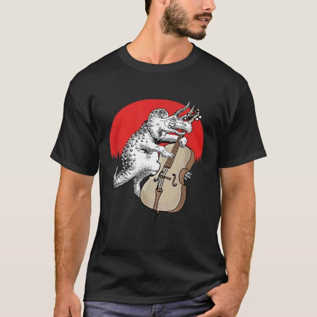 Camiseta Bassassassauro Tricerátops Dinossauro Duplo (Frente)