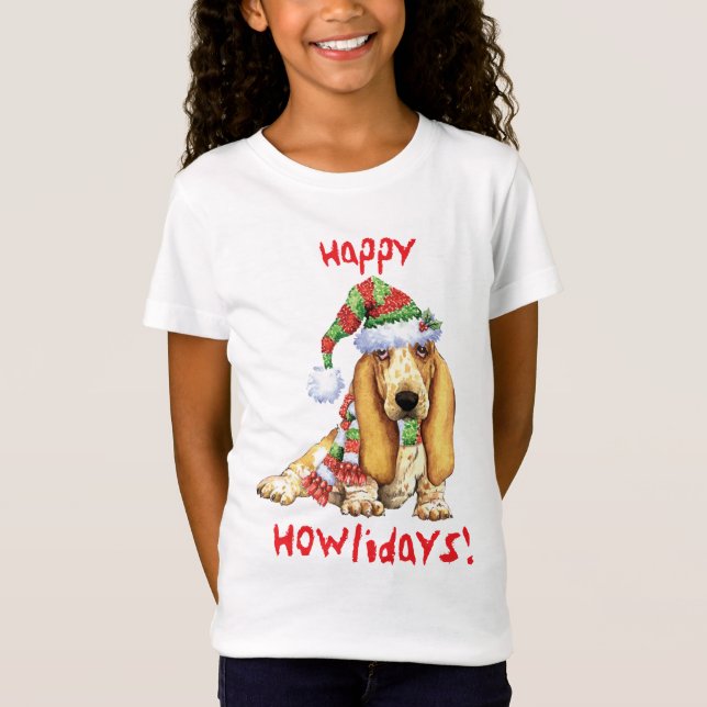 Camiseta Basset feliz de Howliday (Frente)
