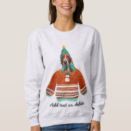 Camiseta Basset Hound Cão Natal Feio Mãe do Cão