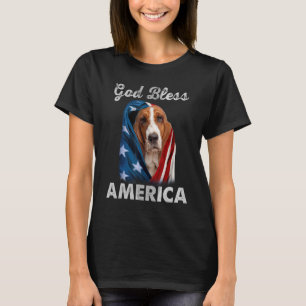 Camiseta Basset Hound Dog American USA Flag 4th Julian Dog