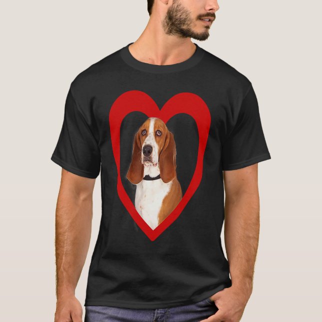 Camiseta Basset Hound  Dog Heart  Basset Hound (Frente)