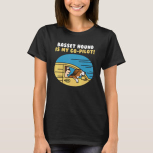 Camiseta Basset Hound É Meu Cão-Piloto