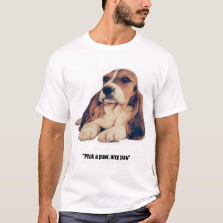 Camiseta Basset Hound, escolhe uma pata