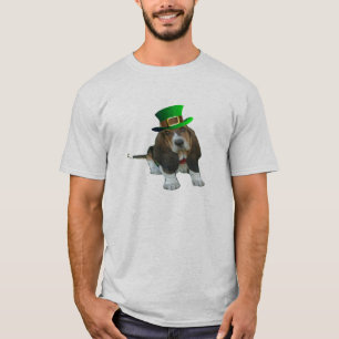 Camiseta Basset Hound Feliz St. Patrick's