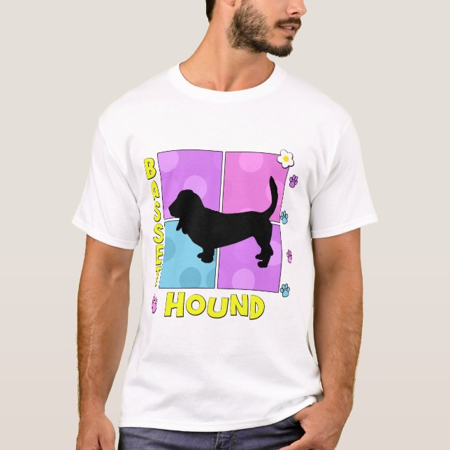 Camiseta Basset Hound Groovy (Frente)