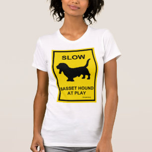 Camiseta Basset Hound lento no t-shirt do jogo