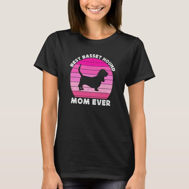 Camiseta Basset Hound Mom For Women Basset Hound Mom Dog (Frente)