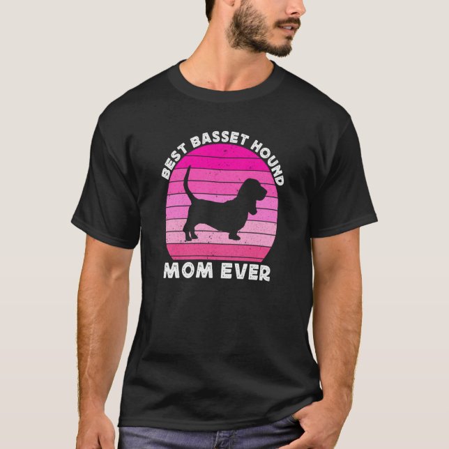 Camiseta Basset Hound Mom For Women Basset Hound Mom Dog (Frente)