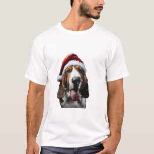 Camiseta Basset Hound Natal