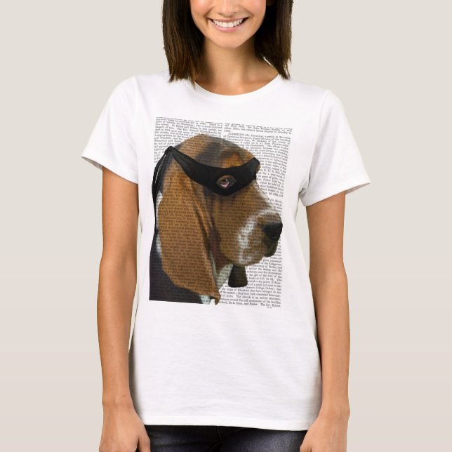 Camiseta Basset Hound Ninja (Frente)