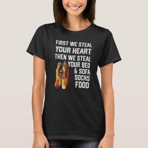Camiseta Basset Hound Rouba Seu Coração Rouba Sua Cama e S
