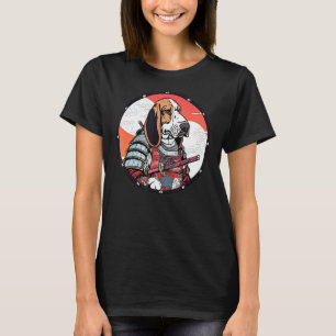 Camiseta Basset Hound Samurai Funny Dog Warrior
