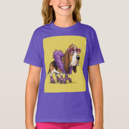 Camiseta Basset on Roller Skates, de Natasha Us