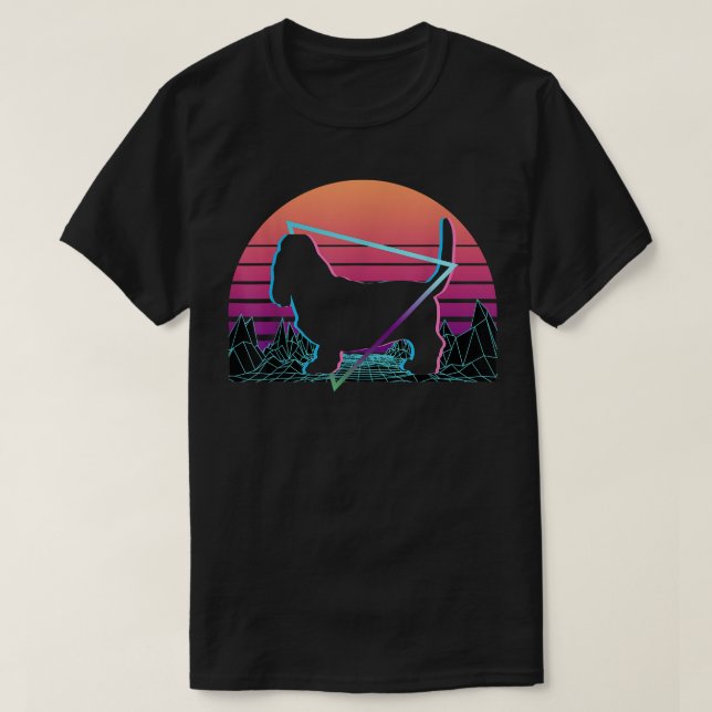 Camiseta Bassett Hound Retro  (Frente do Design)