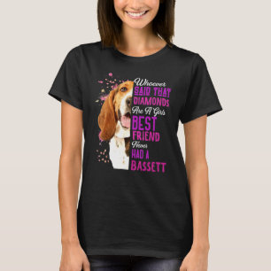 Camiseta Bassett Hounds É Uma Menina Melhor Amiga Cachorro 