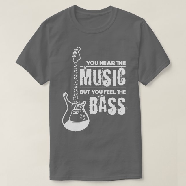 Camiseta Bassistido - Bass de Cotação de Música de Presente (Frente do Design)