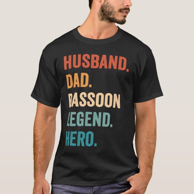 Camiseta Basson Legend Dad Husband Bassoonist (Frente)