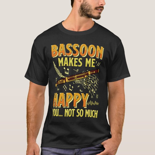 Camiseta Bassoon Bassoonist Instrument Woodwind Player  2 (Frente)