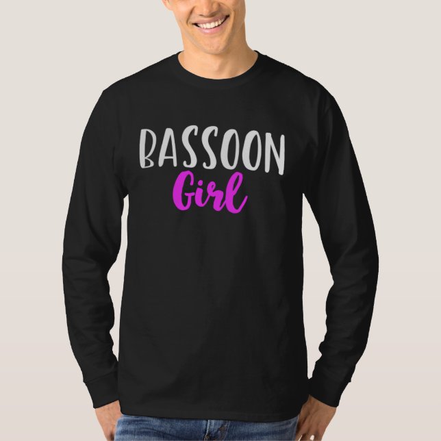 Camiseta Bassoon Girl Player Women  Cute Bassoonist (Frente)