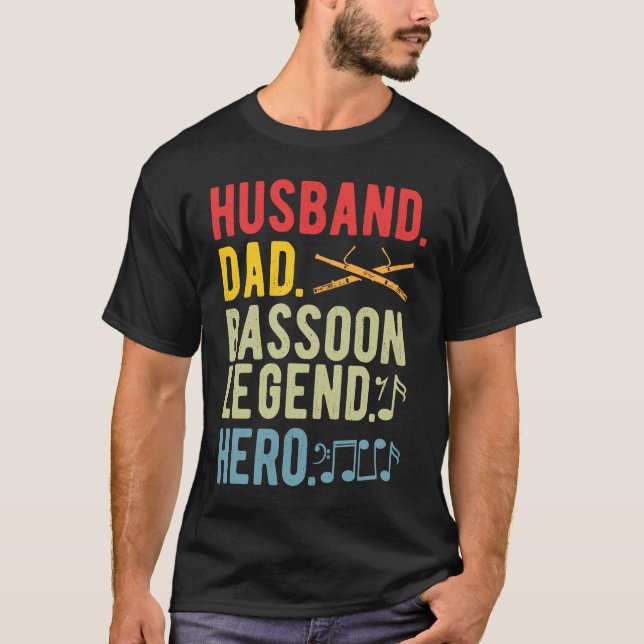 Camiseta Bassoon Legend Bassoonist Dad (Frente)