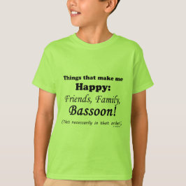 Camiseta Bassoon me faz feliz