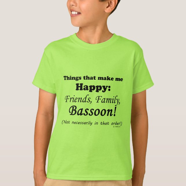 Camiseta Bassoon me faz feliz (Frente)