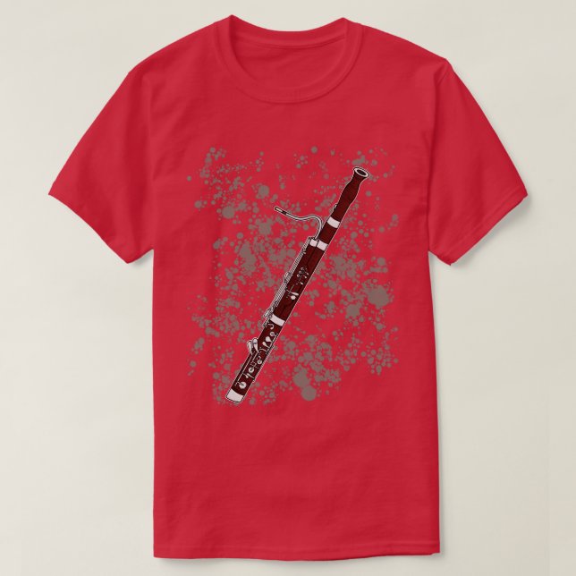 Camiseta Bassoon Professor Bassoonista Músico de Woodwind (Frente do Design)