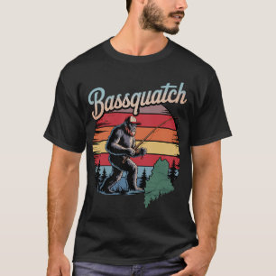 Camiseta Bassquatch Pé Grande Sasquatch Peixe Pescaria Pesc