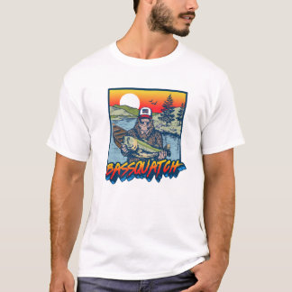 Camiseta Bassquatch! Sasquatch De Pesca Funny Bass Retro 80