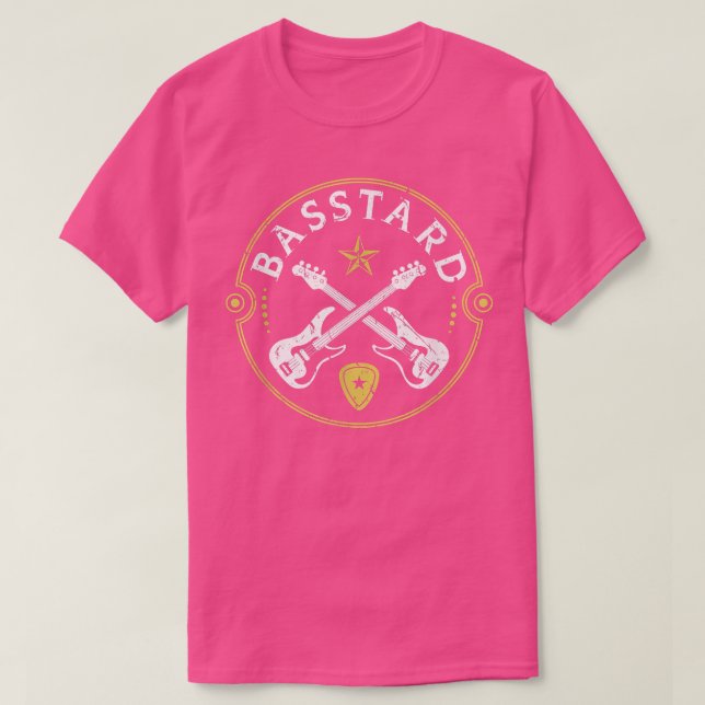 Camiseta Basstard, Electric Bass Guitar Players  (Frente do Design)