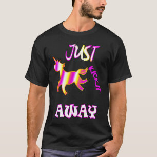 Camiseta basta chutá-lo longe cavalos meninas Design poderi