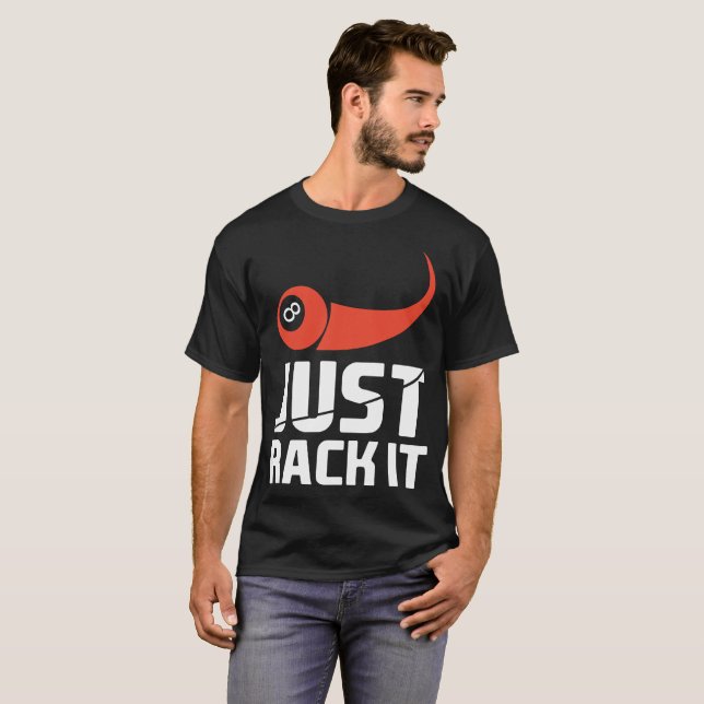 Camiseta Basta Rack, Engraçado Jogador De Piscina Billiard  (Frente Completa)