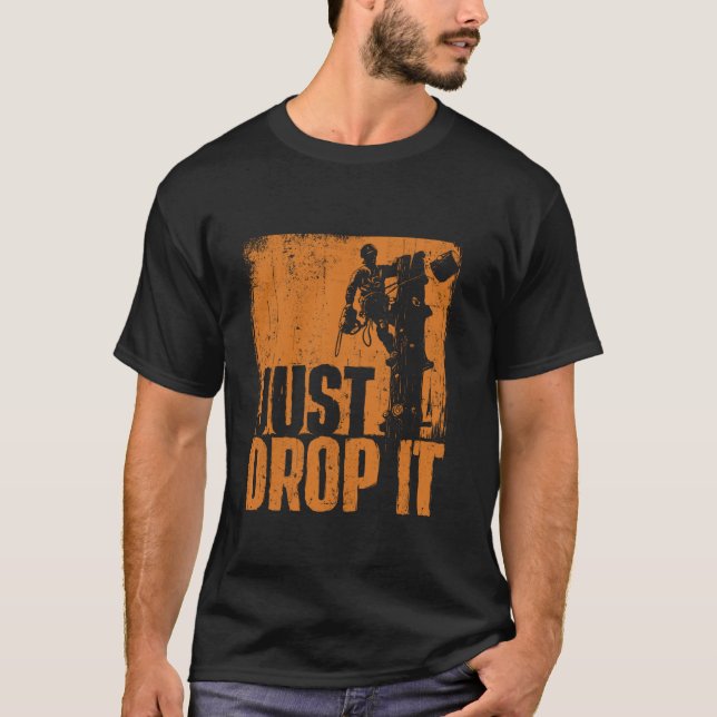 Camiseta Basta Soltar O Cirurgião Arborista Lumberjack Wood (Frente)
