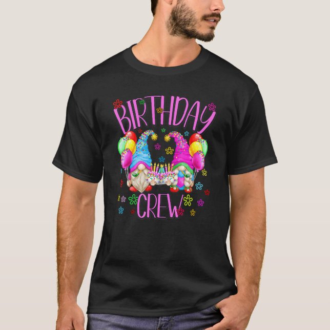 Camiseta Bastante Arco-Íris De Aniversário Gnomo Para Mulhe (Frente)