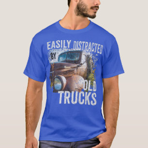 Camiseta Bastante Distraído Por Carro Clássico De Caminhões
