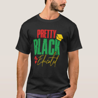 Camiseta Bastante Preto & Educado homens mulheres meninas m