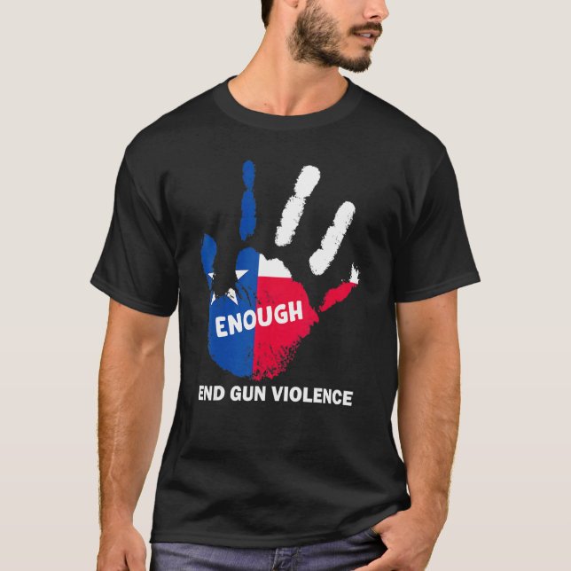 Camiseta Bastante Violência contra Armas Sem Proteção para  (Frente)