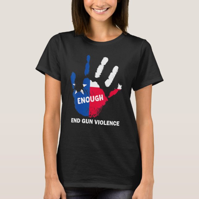 Camiseta Bastante Violência contra Armas Sem Proteção para  (Frente)