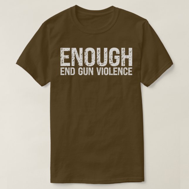 Camiseta Bastante Visto de Sensibilização para a Violência  (Frente do Design)