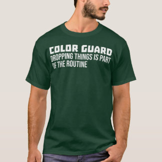 Camiseta Bastão de Sabre de Banda Marcial de Guarda de Cor