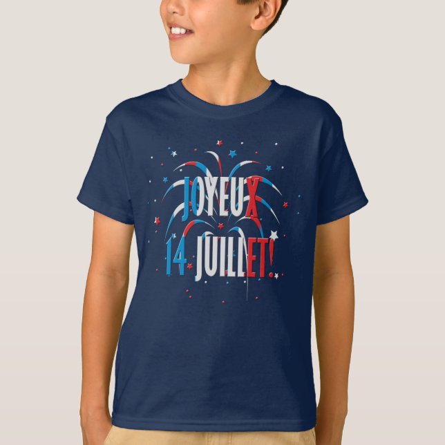 Camiseta Bastille Day Joyeux 14 Juillet (Frente)